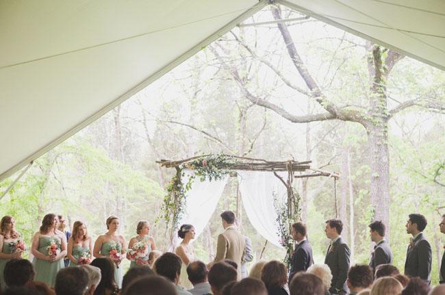 Outdoor Wedding, Beautiful arch with wild flowers