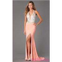 https://www.transblink.com/en/formal-dance/2760-floor-length-halter-dress-with-lace-bodice-by-dave-a