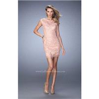 Black La Femme 21872 - Short Lace Open Back Sheer Dress - Customize Your Prom Dress