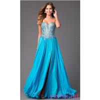 Floor Length Strapless Sweetheart Dress with Beaded Corset by Terani - Discount Evening Dresses |Sho