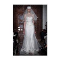 Reem Acra - Fall 2013 - Melise Embroidered Illusion Lace A-Line Wedding Dress - Stunning Cheap Weddi