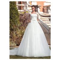 Vintage Tulle Square Neck Ball Gown Wedding Dresses With Lace Appliques - overpinks.com