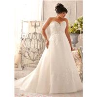 Julietta by Mori Lee 3155 Strapless Beaded A-Line Plus Size Wedding Dres - Crazy Sale Bridal Dresses