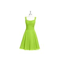 Lime_green Azazie Hannah - Scoop Knee Length Scoop Chiffon Dress - Cheap Gorgeous Bridesmaids Store