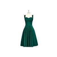 Dark_green Azazie Amber - Back Zip Sweetheart Knee Length Satin Dress - Charming Bridesmaids Store