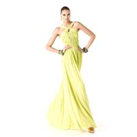 Elegant A-line Halter Ruching Floor-length Chiffon Cocktail Dresses - Dressesular.com