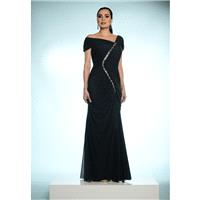 Daymor Couture 816 Asymmetrical Neck Mother of the Bride Dress - Brand Prom Dresses|Beaded Evening D