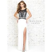 Madison James 15-134 Geometric Beaded Gown - 2017 Spring Trends Dresses|Beaded Evening Dresses|Prom