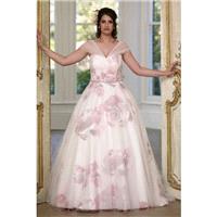 Sonsie by Veromia Style SON91612 by Sonsie - Ivory  White  Other Organza  Tulle Floral Print Floor W