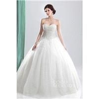 Gorgeous Ball Gown Sweetheart Basque Waist Floor Length Tulle Wedding Dress CWUF13006 - Top Designer