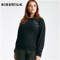 2017Plus Size women's spring New Style Fashion pure color simple casual pullover basic shirt sweater