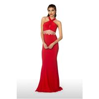 2Cute Prom 61121 Red,Black,Lt Green Dress - The Unique Prom Store