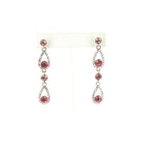 Helens Heart Earrings JE-X004323-S-Pink Helen's Heart Earrings - Rich Your Wedding Day