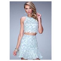 Alluring Two-piece Lace Jewel Neckline Sheath Homecoming Dresses - overpinks.com