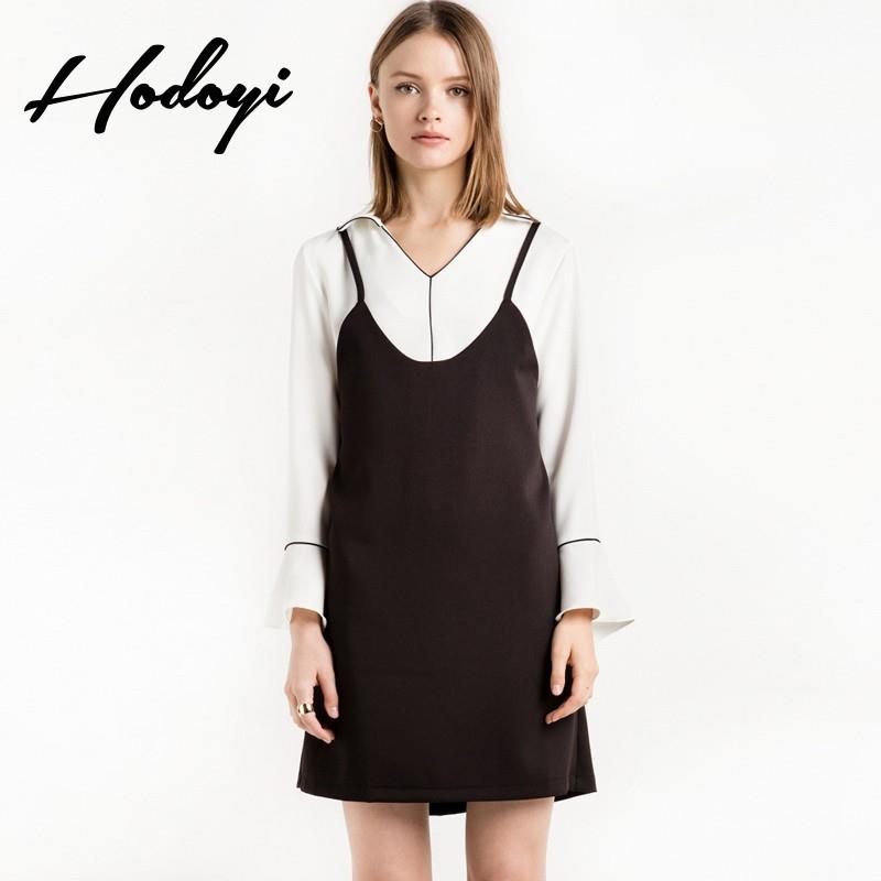 My Stuff, Long v neck dress in the fall/winter woman loose ladies strap strap sundresses dress new w