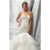 Ivory Beaded Layered Mermaid Gown Angelina Faccenda by Mori Lee - Color Your Classy Wardrobe