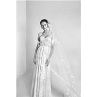 Alon Livne White 2018 LAYLA Sweet Ivory Floor-Length Strapless Column Sleeveless Lace Embroidery Bri
