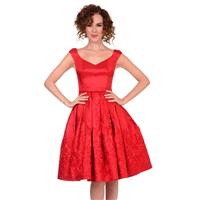 Red Pleated Taffeta Cocktail Dress by Muammer Ketenci - Color Your Classy Wardrobe