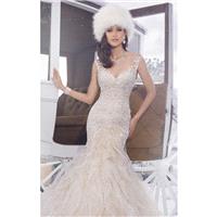Blush/Ivory Lace Mermaid Gown by Sophia Tolli - Color Your Classy Wardrobe