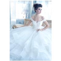 Lazaro 3309 - Ball Gown Sweetheart Natural Floor Sweep Tulle Ivory Lace - Formal Bridesmaid Dresses
