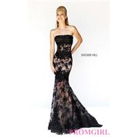 Long Strapless Lace Formal Gown - Brand Prom Dresses|Beaded Evening Dresses|Unique Dresses For You