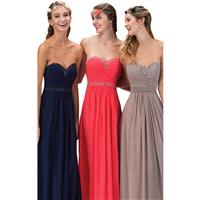 Strapless Ruched Chiffon Gown by Elizabeth K - Color Your Classy Wardrobe