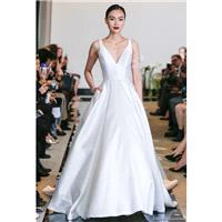 Sleeveless Chapel Train Satin Spring Simple Dress For BrideWedding Dress - Elegant Wedding Dresses|C