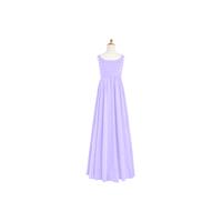 Lilac Azazie Tiana JBD - Scoop Bow/Tie Back Floor Length Chiffon Dress - Charming Bridesmaids Store