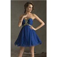 Midnight Beaded Ruched Strapless Dress by Sticks and Stones by Mori Lee - Color Your Classy Wardrobe