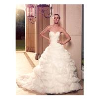 Gorgeous Organza Ball Gown Sweetheart Neckline Dropped Waistline Wedding Dress - overpinks.com