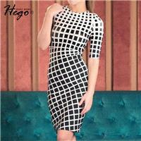 Must-have Vogue Attractive Printed Slimming 1/2 Sleeves Formal Wear Dress - Bonny YZOZO Boutique Sto