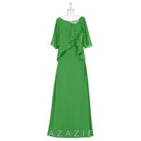 Garden_green Azazie Lucille MBD - Chiffon Scoop Back Zip Floor Length - Charming Bridesmaids Store