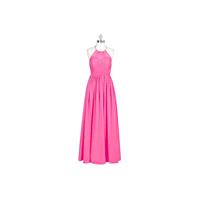 Azalea Azazie Harmony - Chiffon Floor Length Strap Detail Halter Dress - Charming Bridesmaids Store