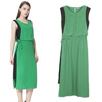 Must-have Contrast Color Sleeveless Summer Dress - Lafannie Fashion Shop