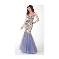 Claudine for Alyce Illusion Beaded Tulle Mermaid Prom Dress 2124 - Brand Prom Dresses|Beaded Evening