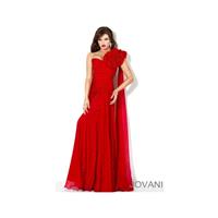 Jovani Long One Shoulder Chiffon Prom Dress 7817 - Brand Prom Dresses|Beaded Evening Dresses|Charmin