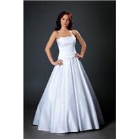 Modern Minimalistic Atlas Wedding Dress Lace Corset, Open Back, Belt with Little Bowtie - Hand-made