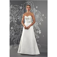 Kayleigh by Romantica of Devon - Satin Floor Sweetheart  Strapless A-Line Wedding Dresses - Bridesma
