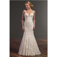 Style 832 by Martina Liana - Ivory  White Lace Illusion back Floor Sweetheart  Straps Fit and Flare