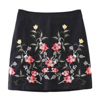 Must-have Vogue Embroidery Slimming Sheath High Waisted Floral Skirt - Lafannie Fashion Shop