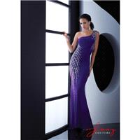 Jasz Couture 5442 One Shoulder Beaded Sheer Dress - Brand Prom Dresses|Beaded Evening Dresses|Charmi
