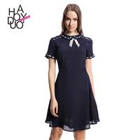 School Style Sweet Bow Short Sleeves Accessories Summer Dress - Bonny YZOZO Boutique Store