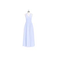 Lavender Azazie Natasha - V Neck Chiffon Floor Length Keyhole - Simple Bridesmaid Dresses & Easy Wed