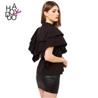 Sweet Attractive Princess One Color Fall Frilled Blouse - Bonny YZOZO Boutique Store