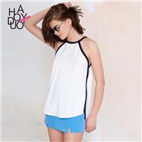 Vogue Sexy Sweet Hollow Out Sleeveless Summer T-shirt - Bonny YZOZO Boutique Store