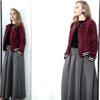 Fall/winter must-have thick layer bow space bust cotton skirt high waist long skirt 7075 - Bonny YZO