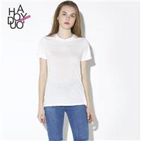 Must-have Boyfriend Printed Short Sleeves White T-shirt - Bonny YZOZO Boutique Store