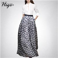 Elegant Vogue Attractive Printed High Waisted Outfit Long Skirt Blouse Top - Bonny YZOZO Boutique St