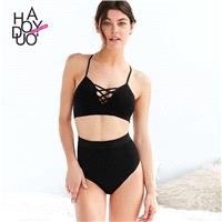 Vogue Sexy Hollow Out High Waisted Wire-free Outfit Bra - Bonny YZOZO Boutique Store