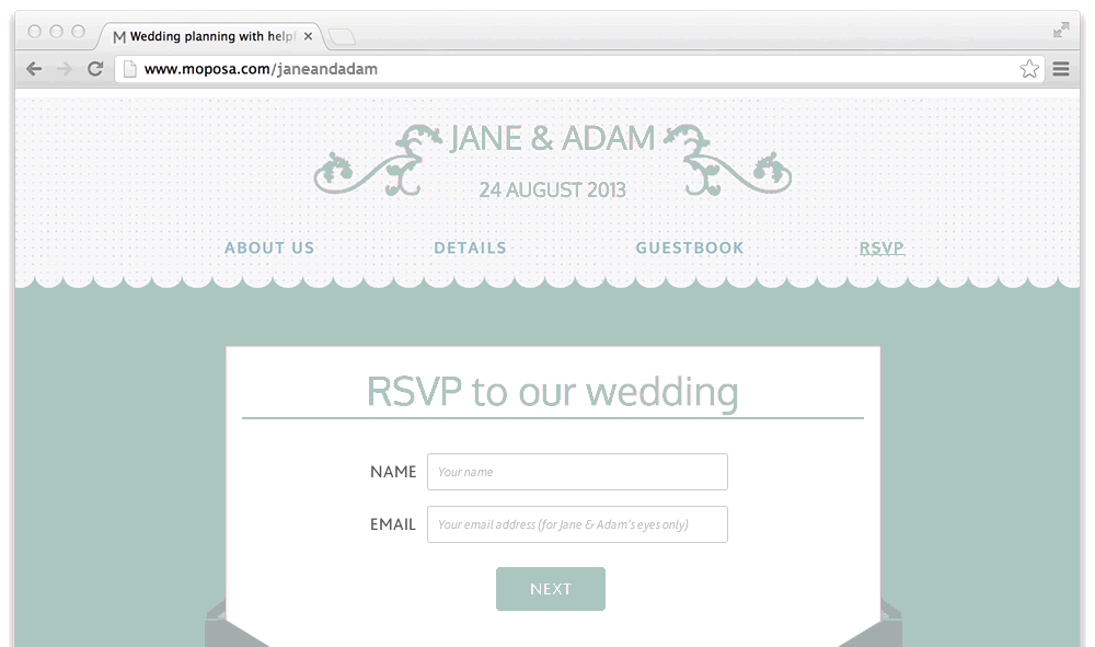 Create your own free wedding website to share with your guests, post photos, collect online ...